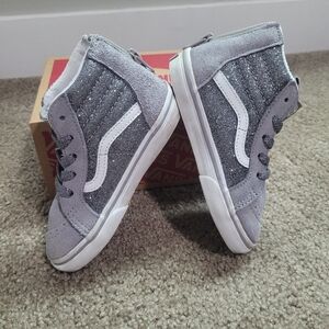 OFFERS✅️ Toddler Girl Glitter Sk8 Hi Vans 9